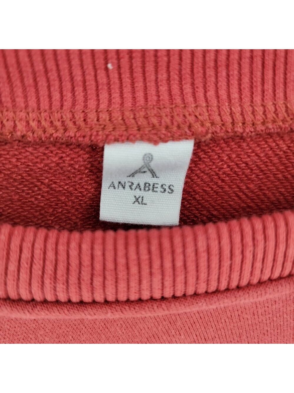 ANRABESS Red Sweatshirt Dress XL – Cozy Pleated Skirt Tunic, Holiday Casual - Picture 5 of 6